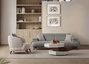 Atelier Del Sofa Bonjo Walnut - Grey, Sofá de 3 plazas